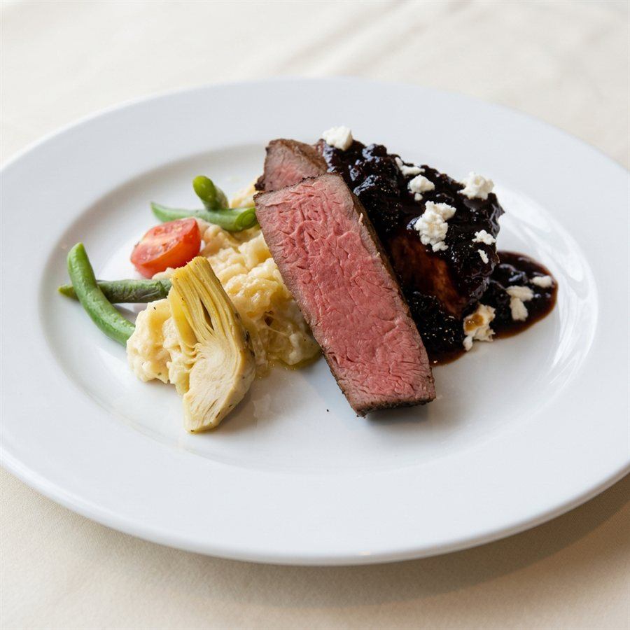 Filete del menú de gala de Cinco Catering